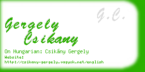gergely csikany business card