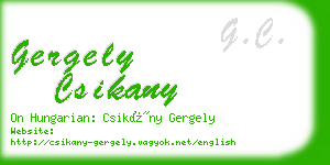 gergely csikany business card